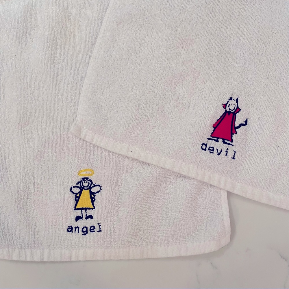 🛍3 for $25🛍 KooKoo Angel & Devil Face Cloth (Set of 2)
